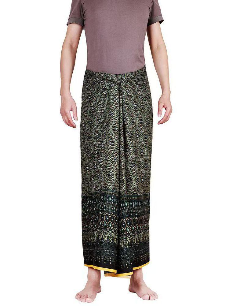 Sarong Men Wrap - Unisexowy sarong Longyi Lungi, spódnica z